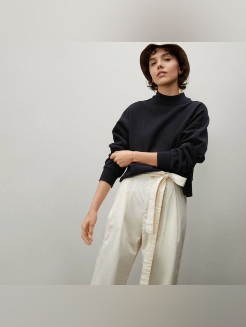 NWT Everlane The Track Cropped Sweatshirt